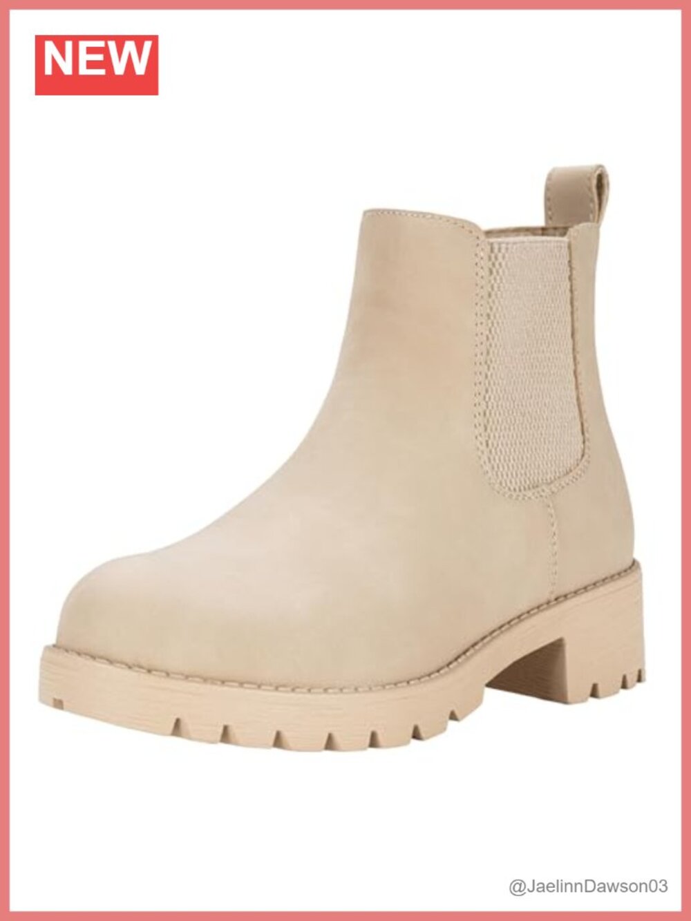 Women's Chelsea Ankle Boots Faux Leather Pull-On Low Block Heel Booties